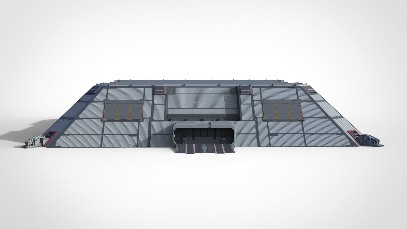 sci-fi hangar 3D model_7