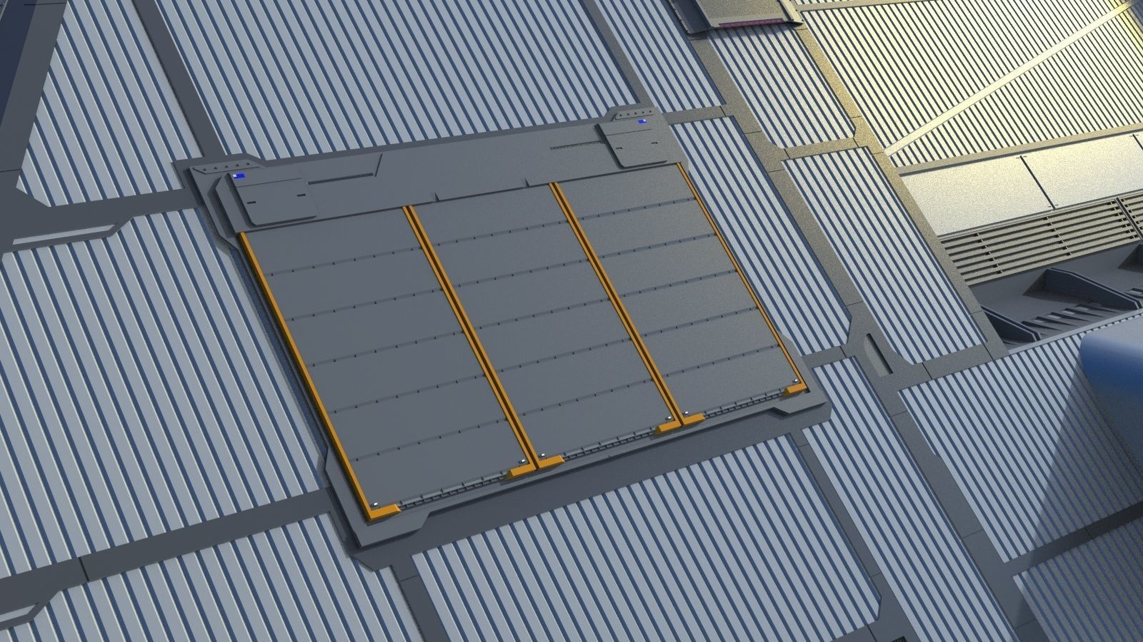 sci-fi hangar 3D model_9