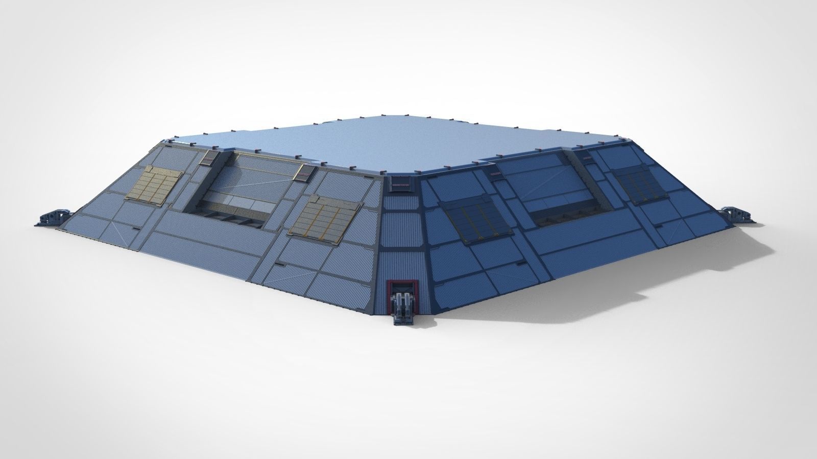 sci-fi hangar 3D model_5