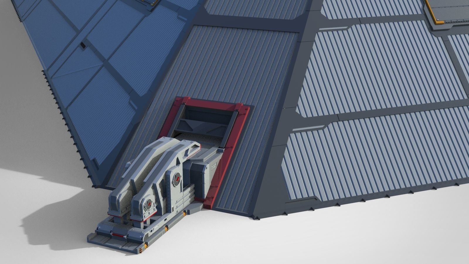 sci-fi hangar 3D model_10