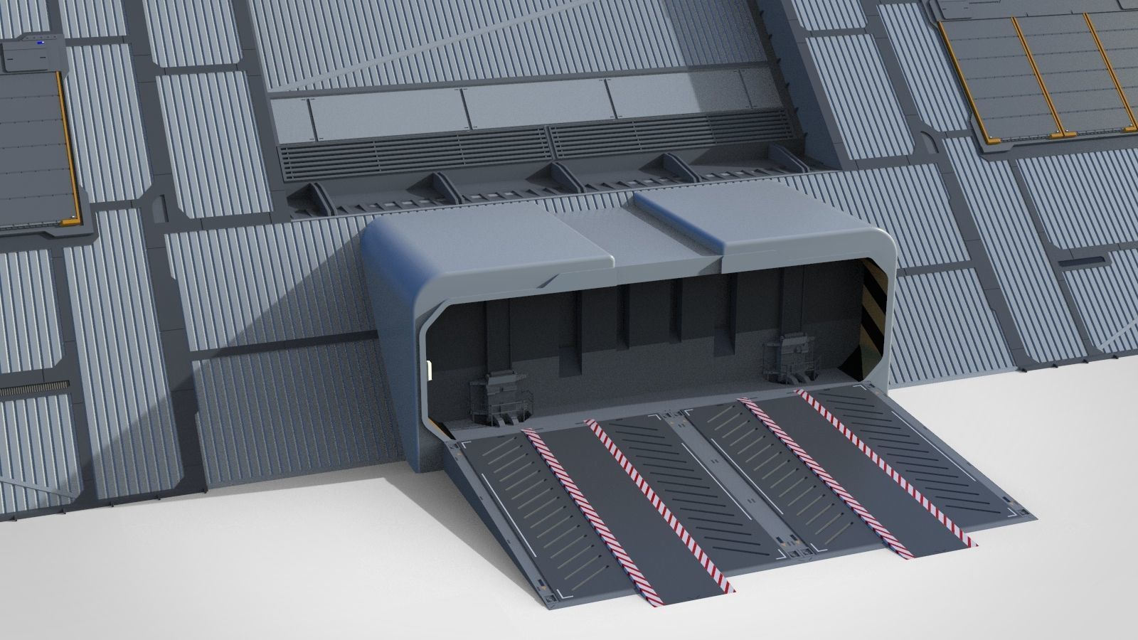 sci-fi hangar 3D model_12