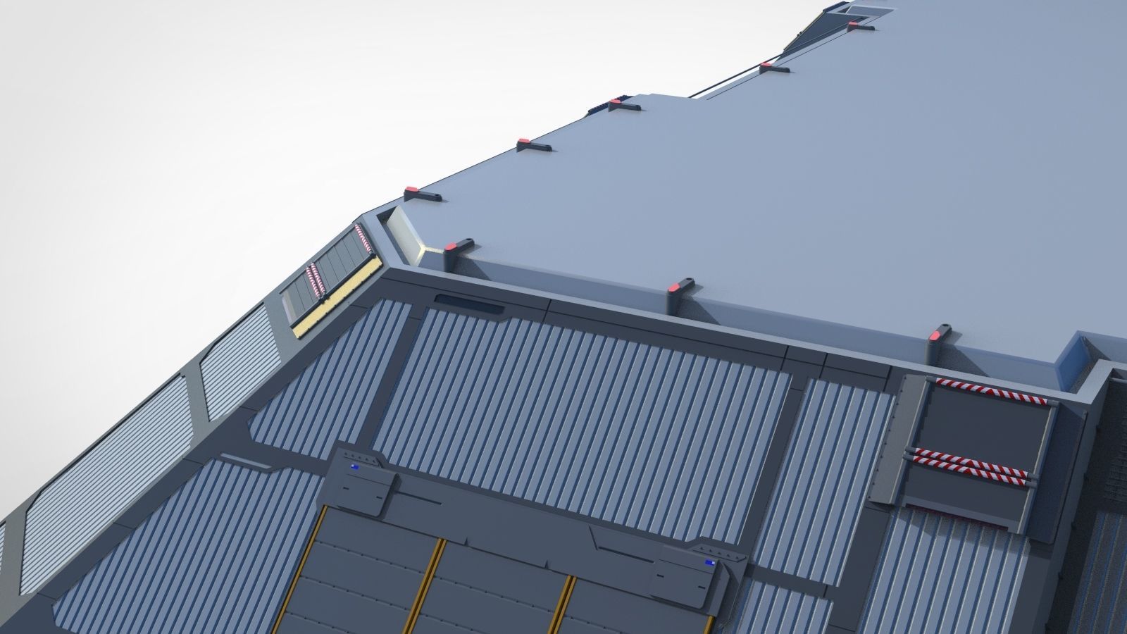 sci-fi hangar 3D model_24