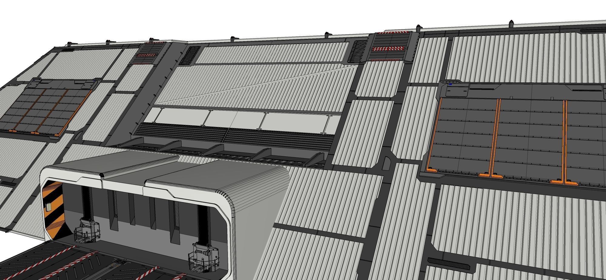 sci-fi hangar 3D model_34