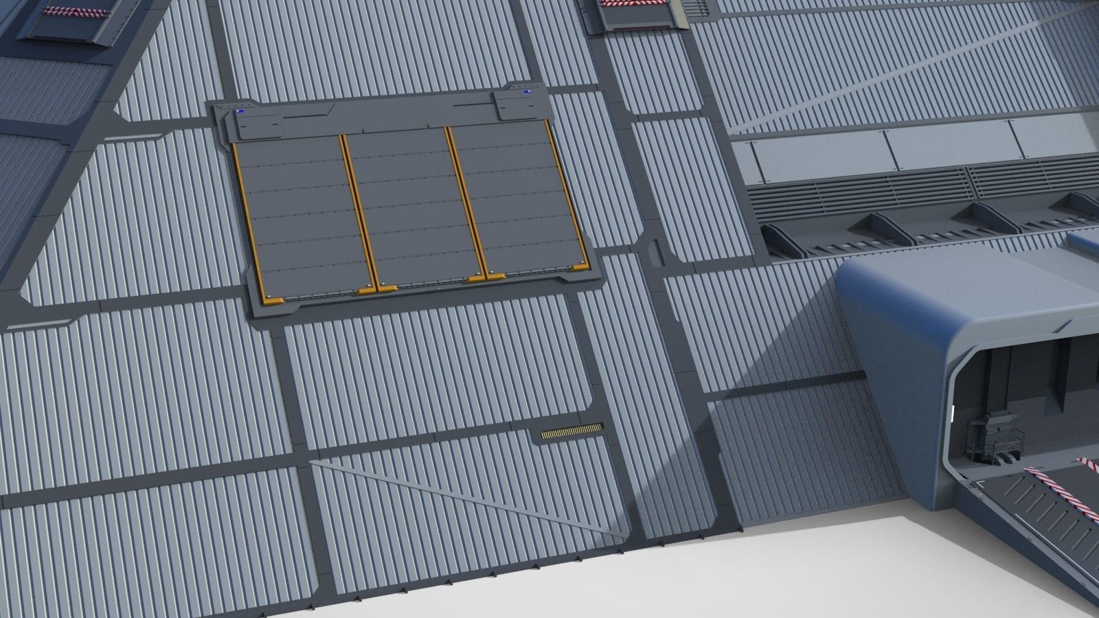 sci-fi hangar 3D model_11