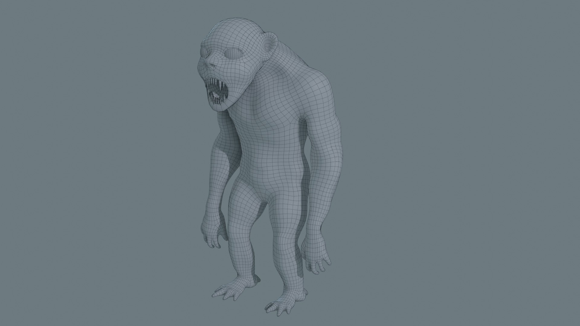 Mutant Humanoid Free low-poly 3D model_1