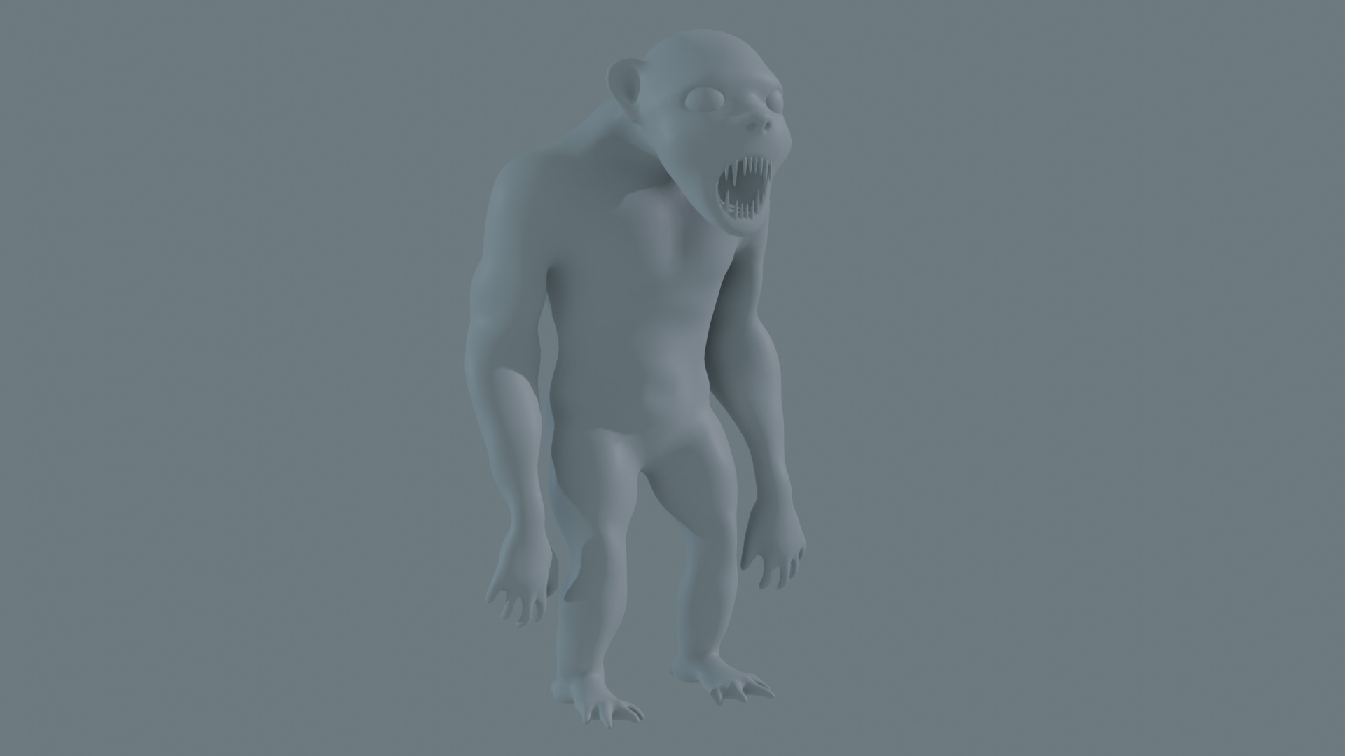 Mutant Humanoid Free low-poly 3D model_3