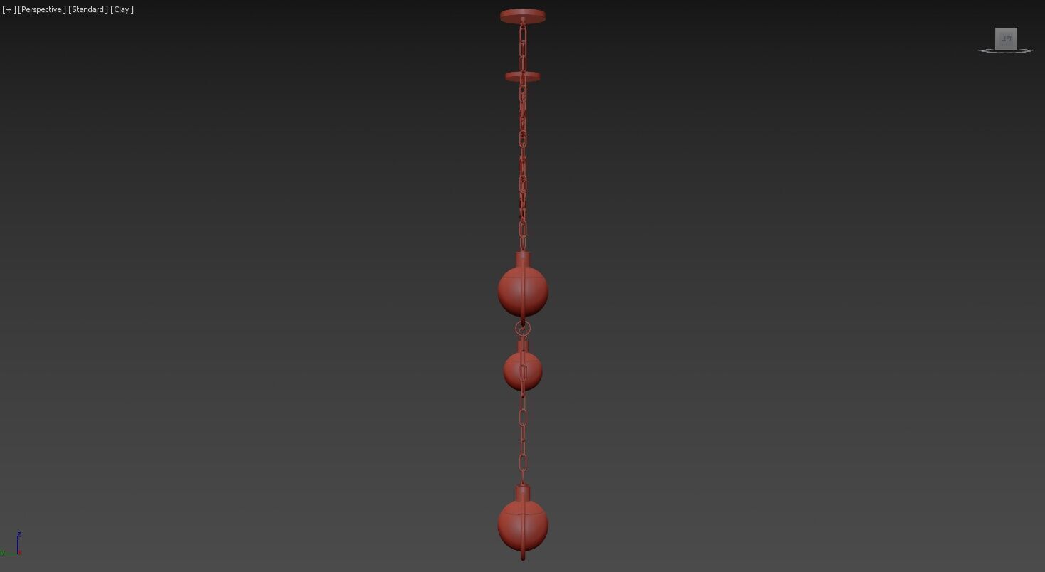 Alabaster Chandelier 3D model_14