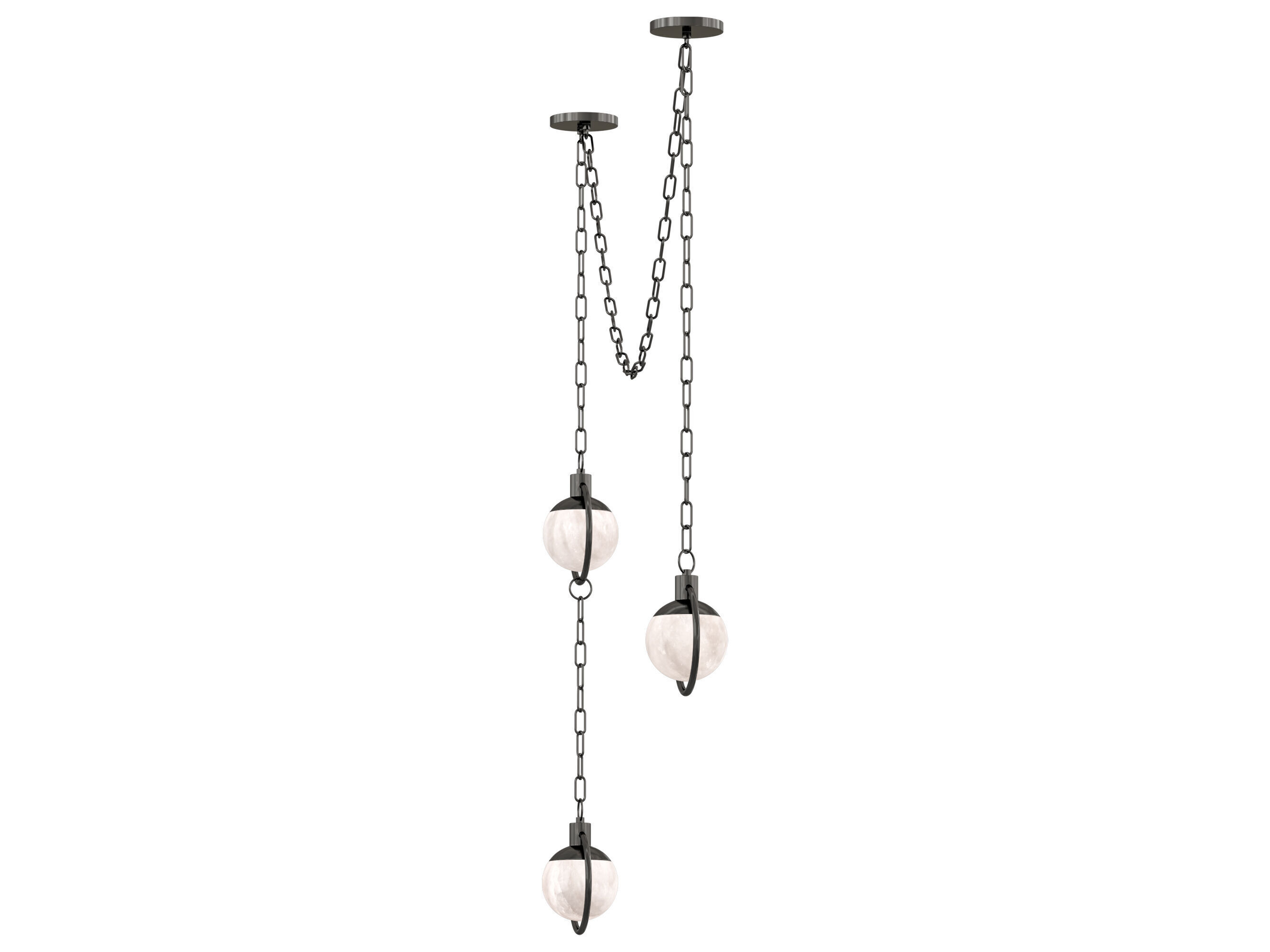 Alabaster Chandelier 3D model_1