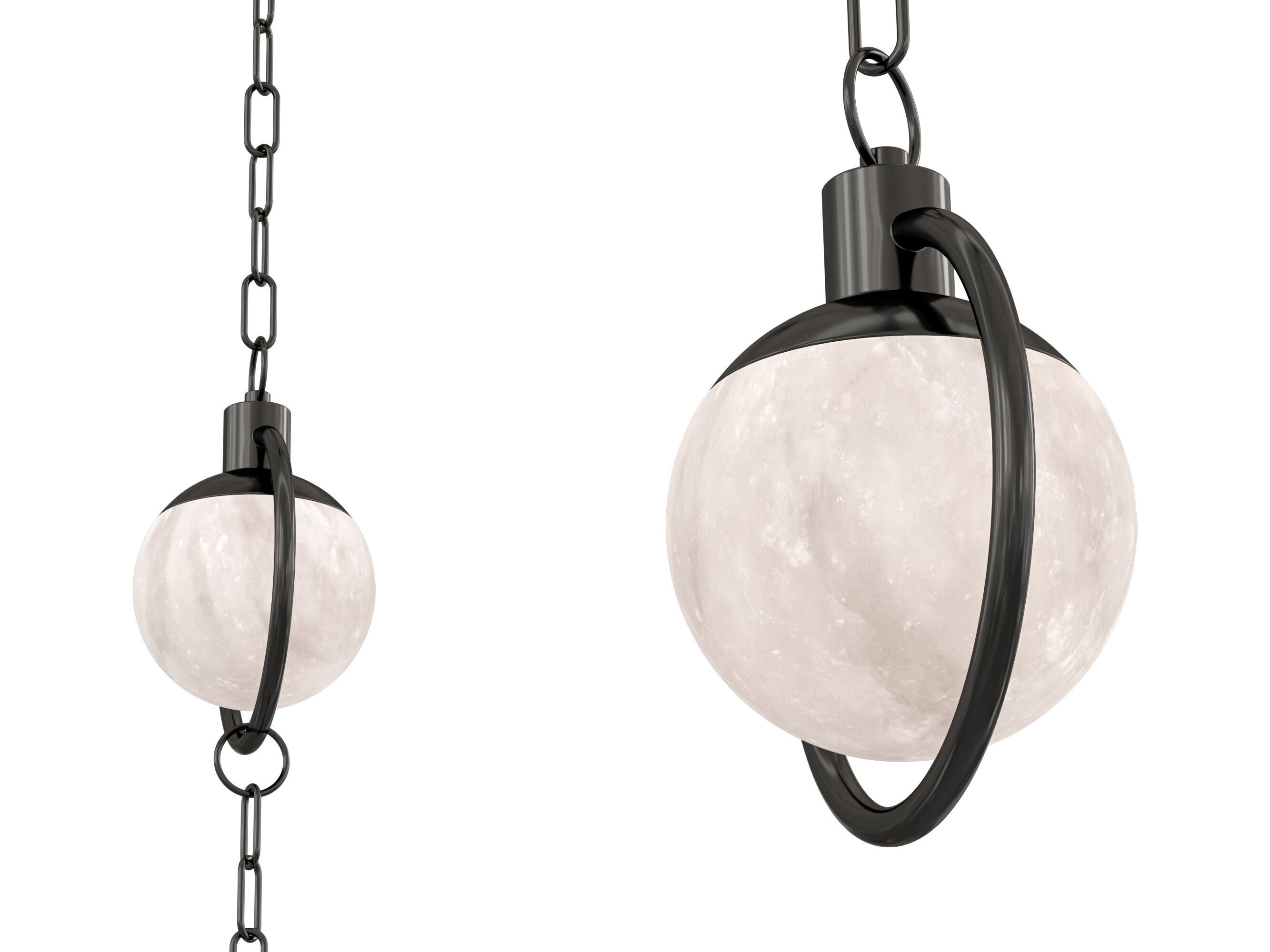 Alabaster Chandelier 3D model_2