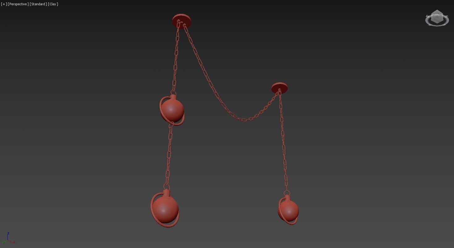 Alabaster Chandelier 3D model_12