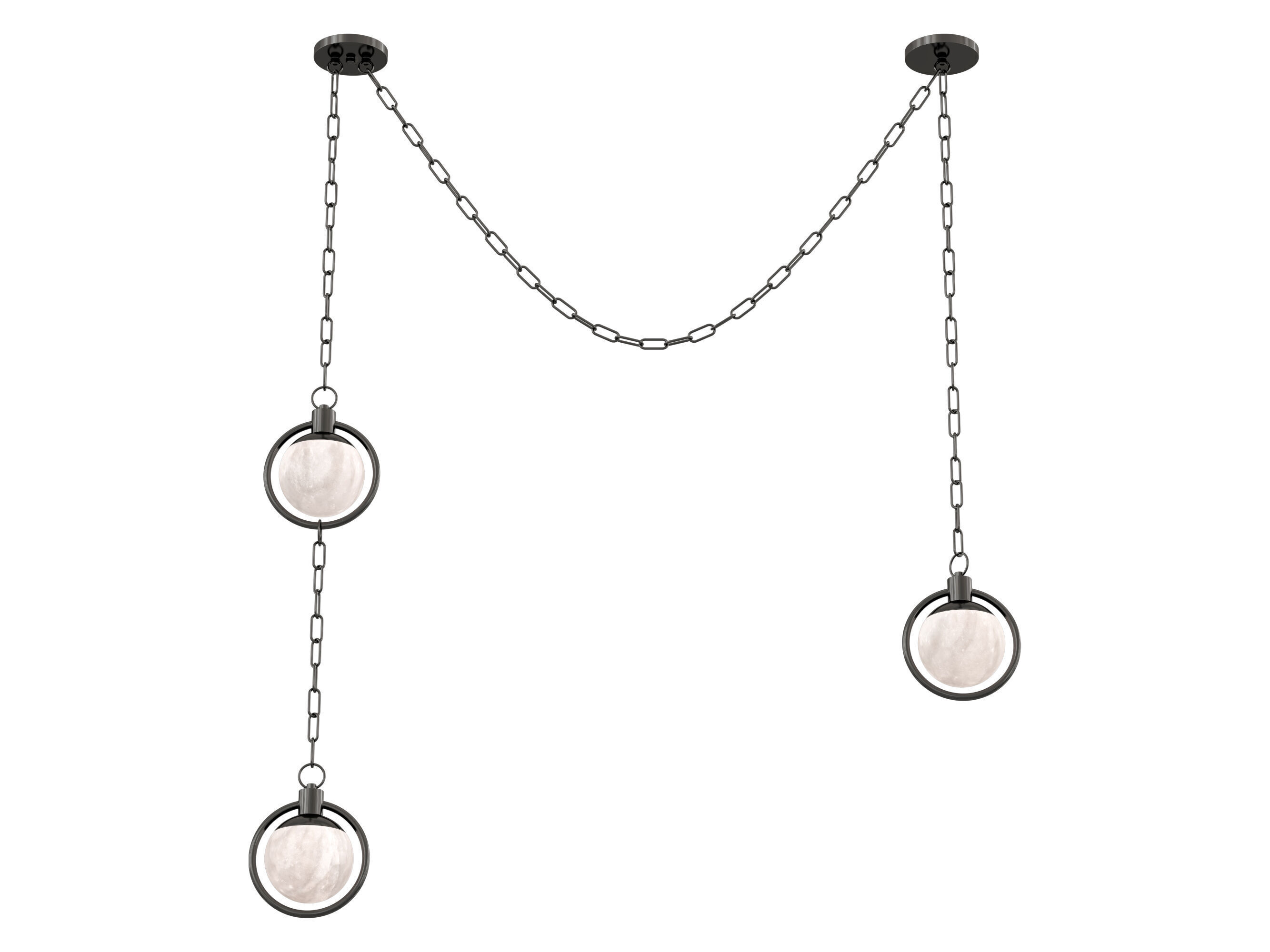 Alabaster Chandelier 3D model_5