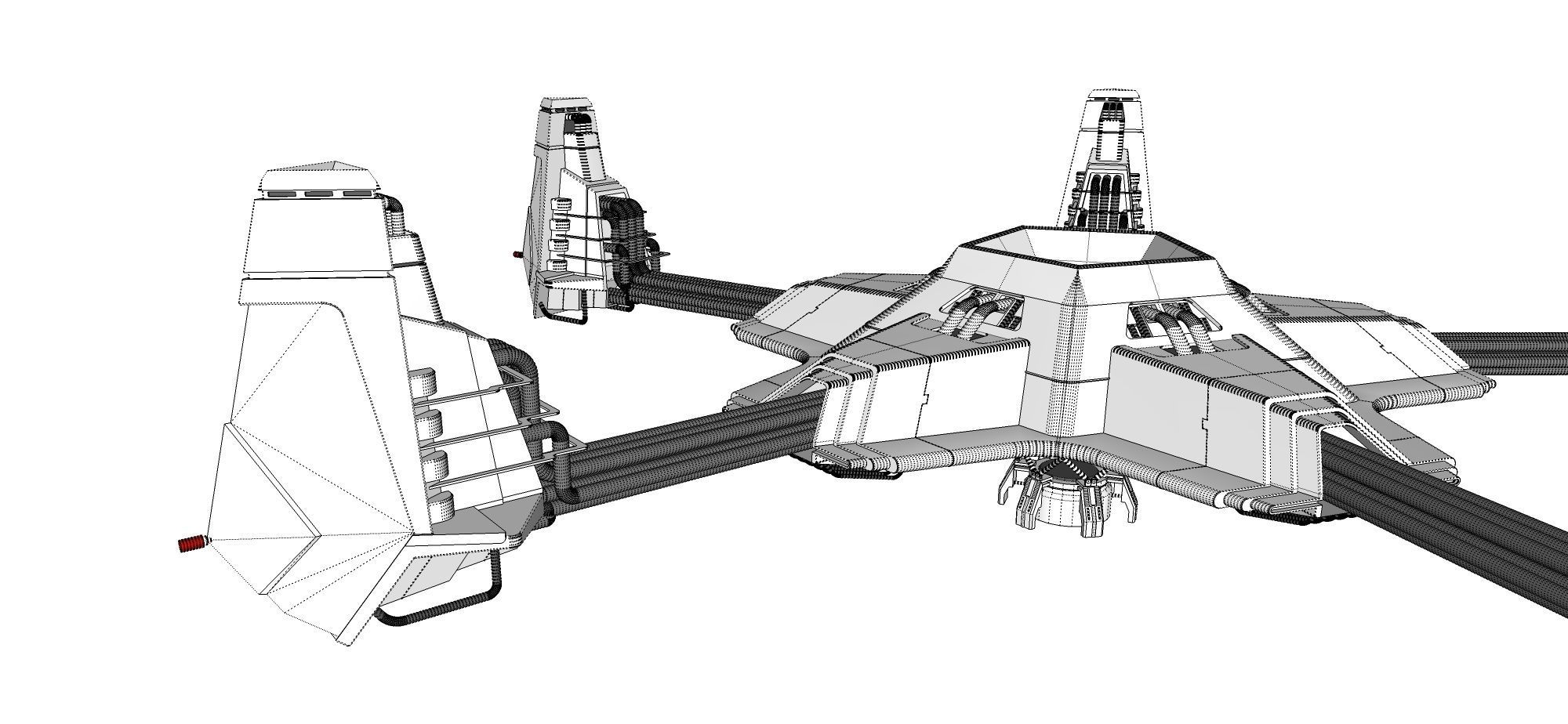 sci-fi antenna 3D model_19