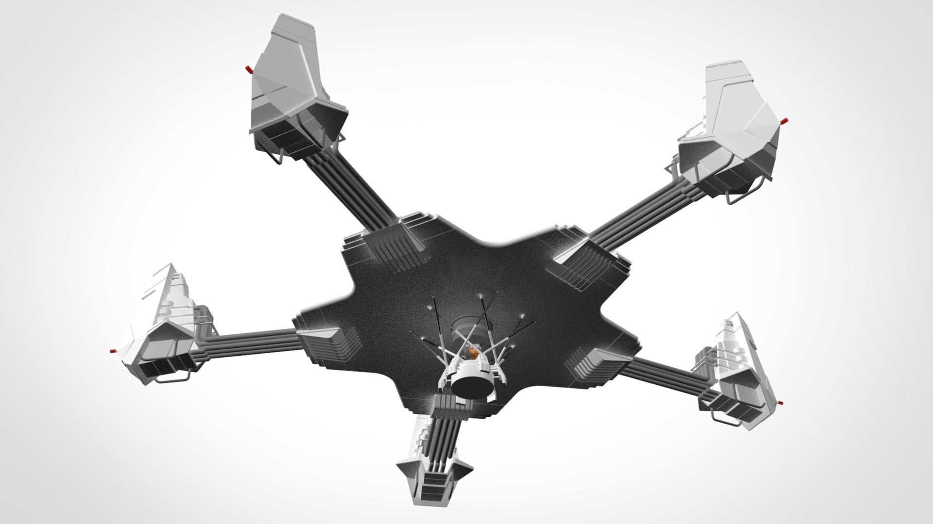 sci-fi antenna 3D model_5