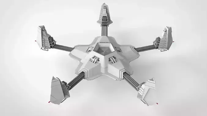 sci-fi antenna 3D model