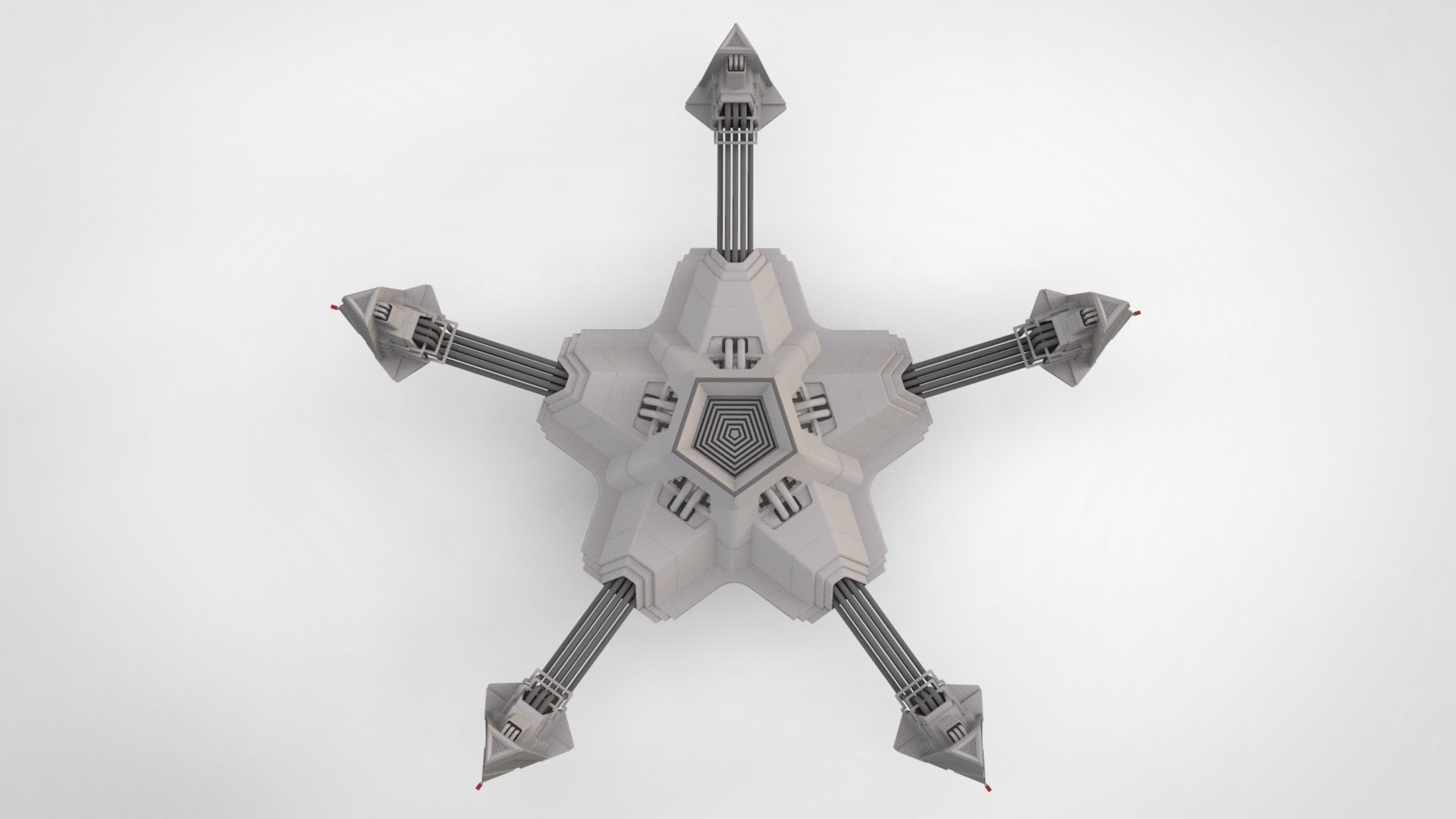 sci-fi antenna 3D model_9