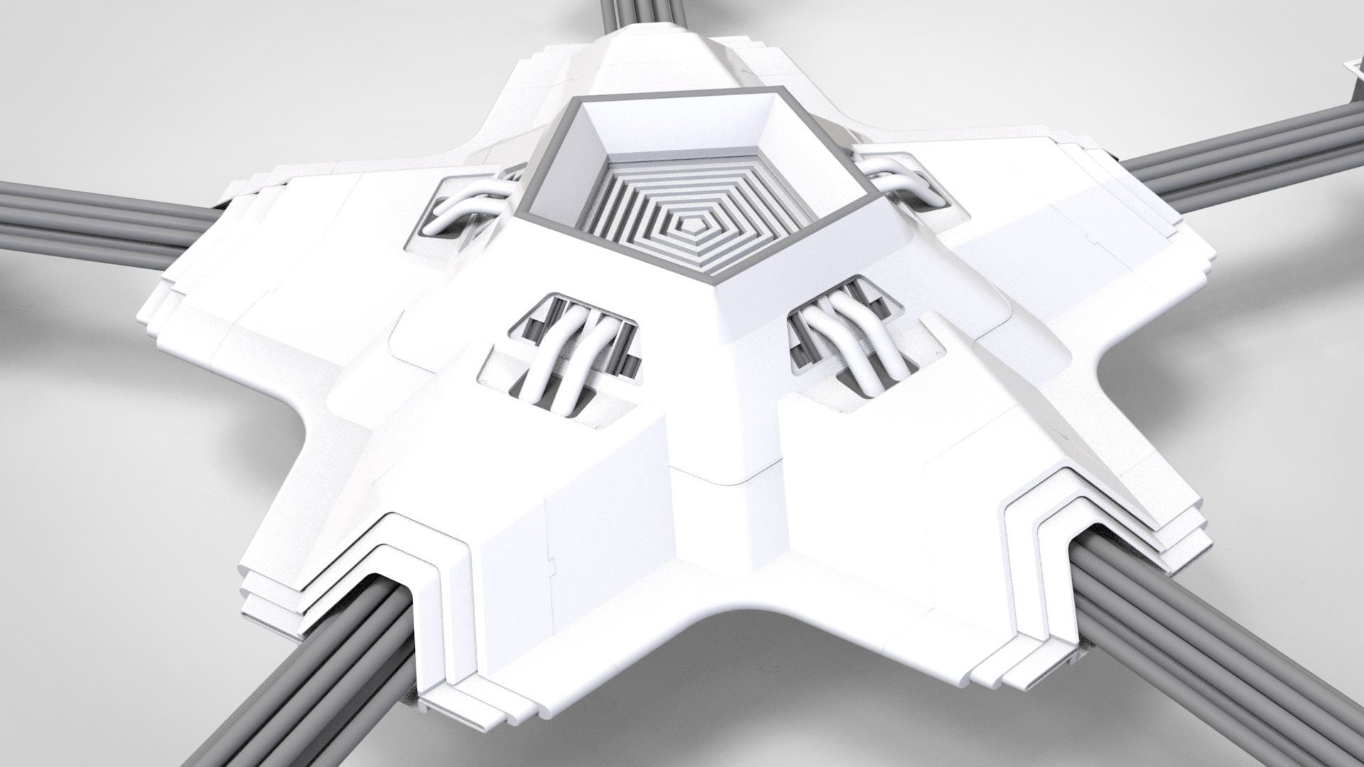 sci-fi antenna 3D model_8