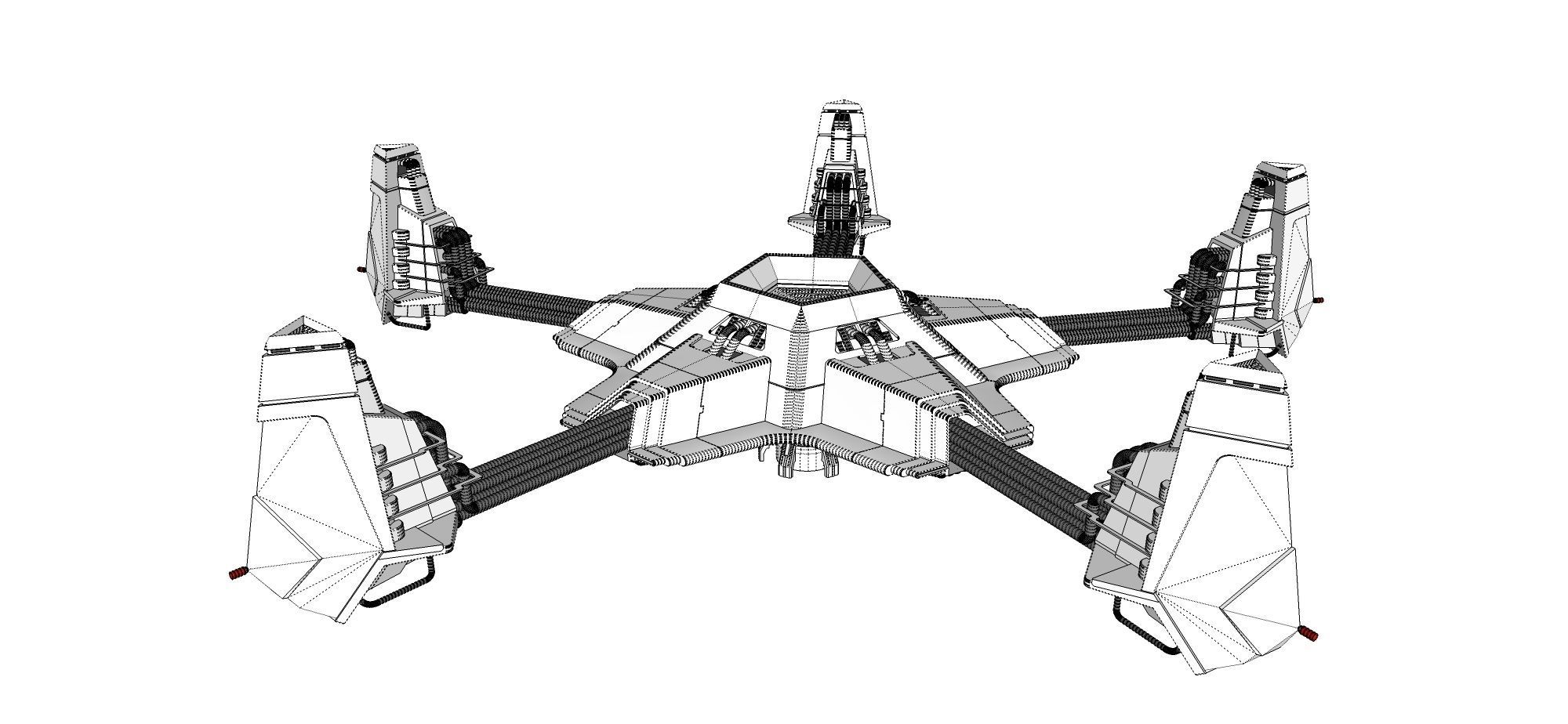 sci-fi antenna 3D model_14