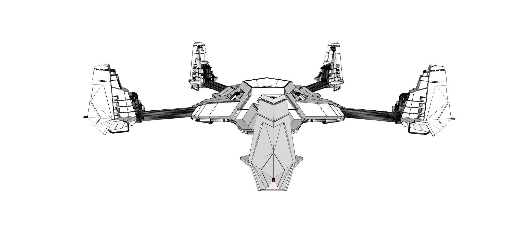 sci-fi antenna 3D model_15