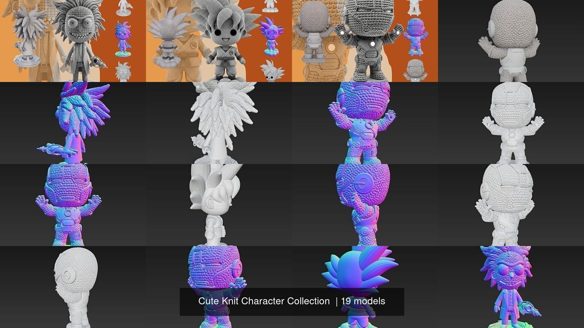 Cute Knit Character Collection  _2