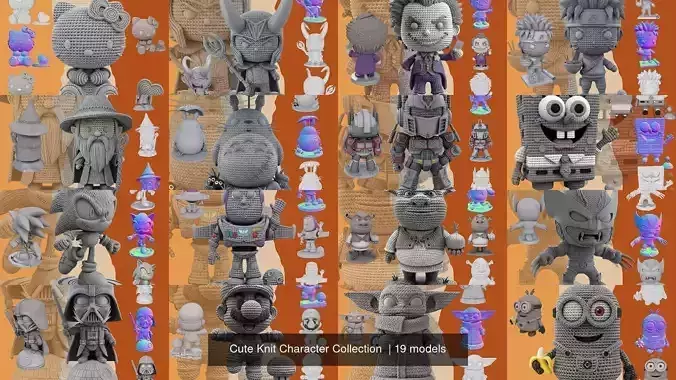 Cute Knit Character Collection 