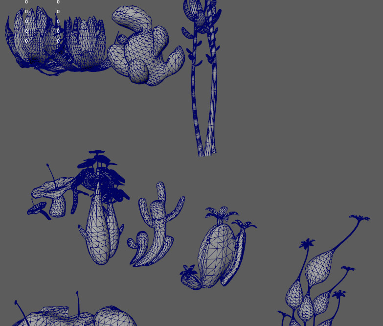 Personalized rare plants on the seabed Low-poly 3D model_6