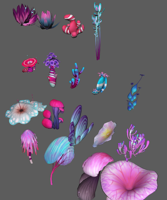 Personalized rare plants on the seabed Low-poly 3D model_2