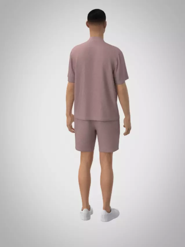 Relaxed Zip-Neck Lounge Set 3D print model_0