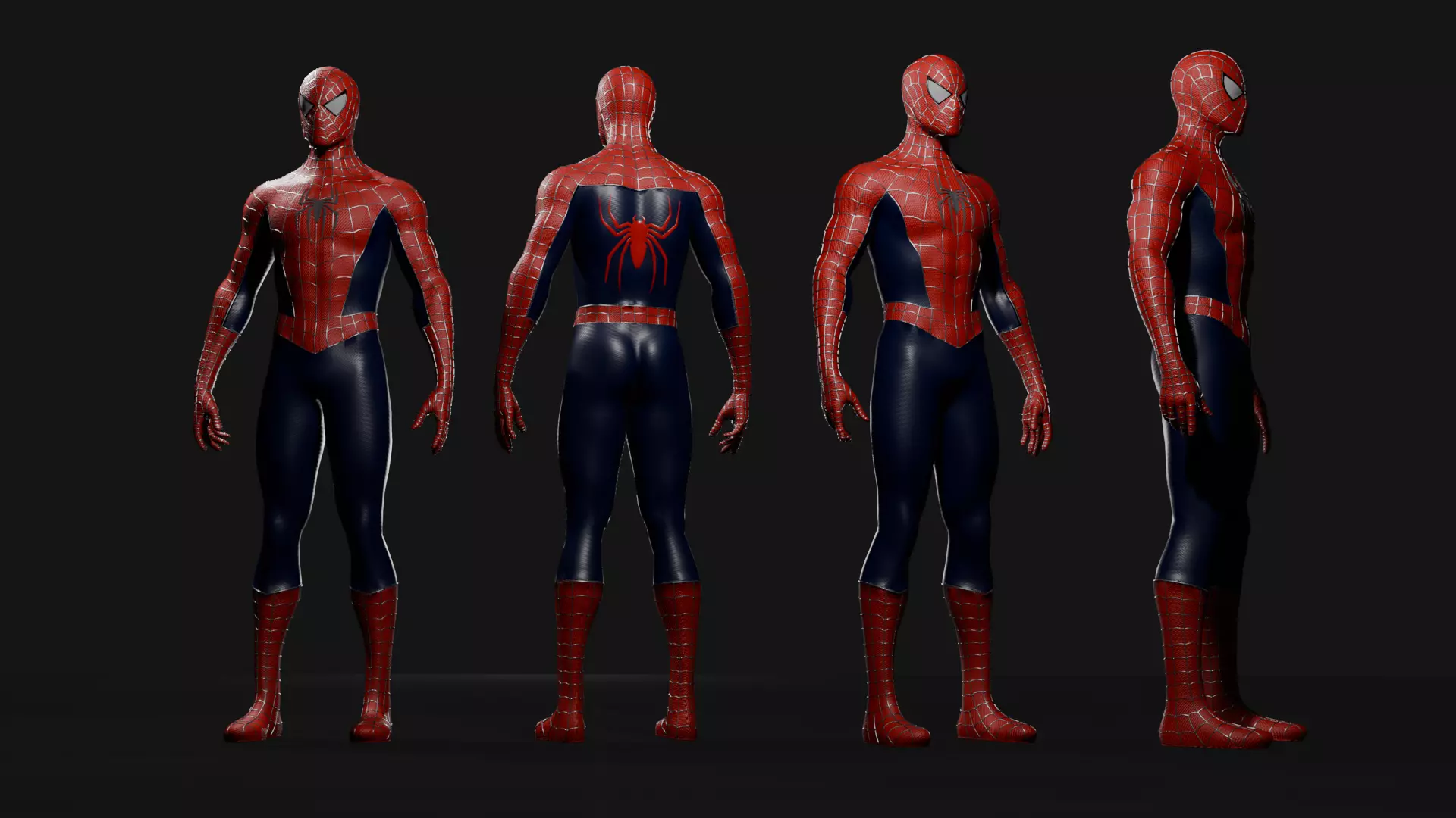 SpiderMan 3D Character Low-poly 3D model
