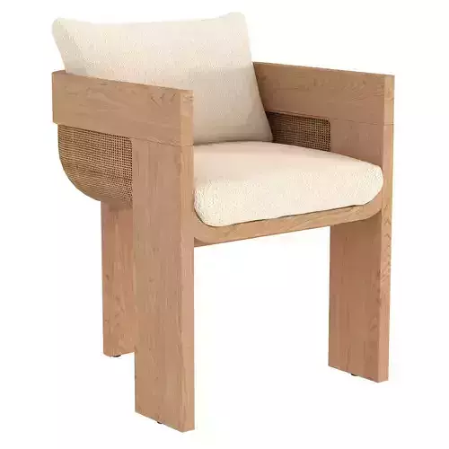 Restoration Hardware  Sedona Cane Teak Dining Armchair