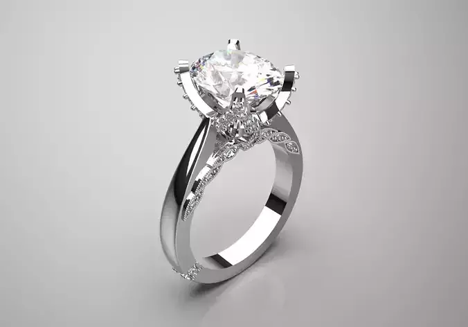 Diamond engagement ring wave design eternal glory model sr0012