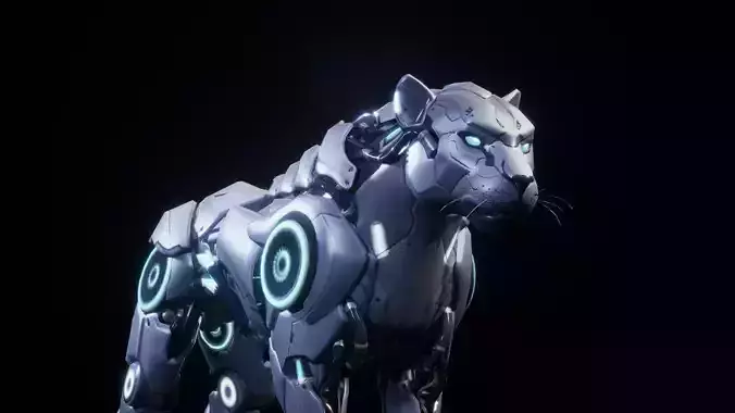 CYBORG TIGER 3D MODEL