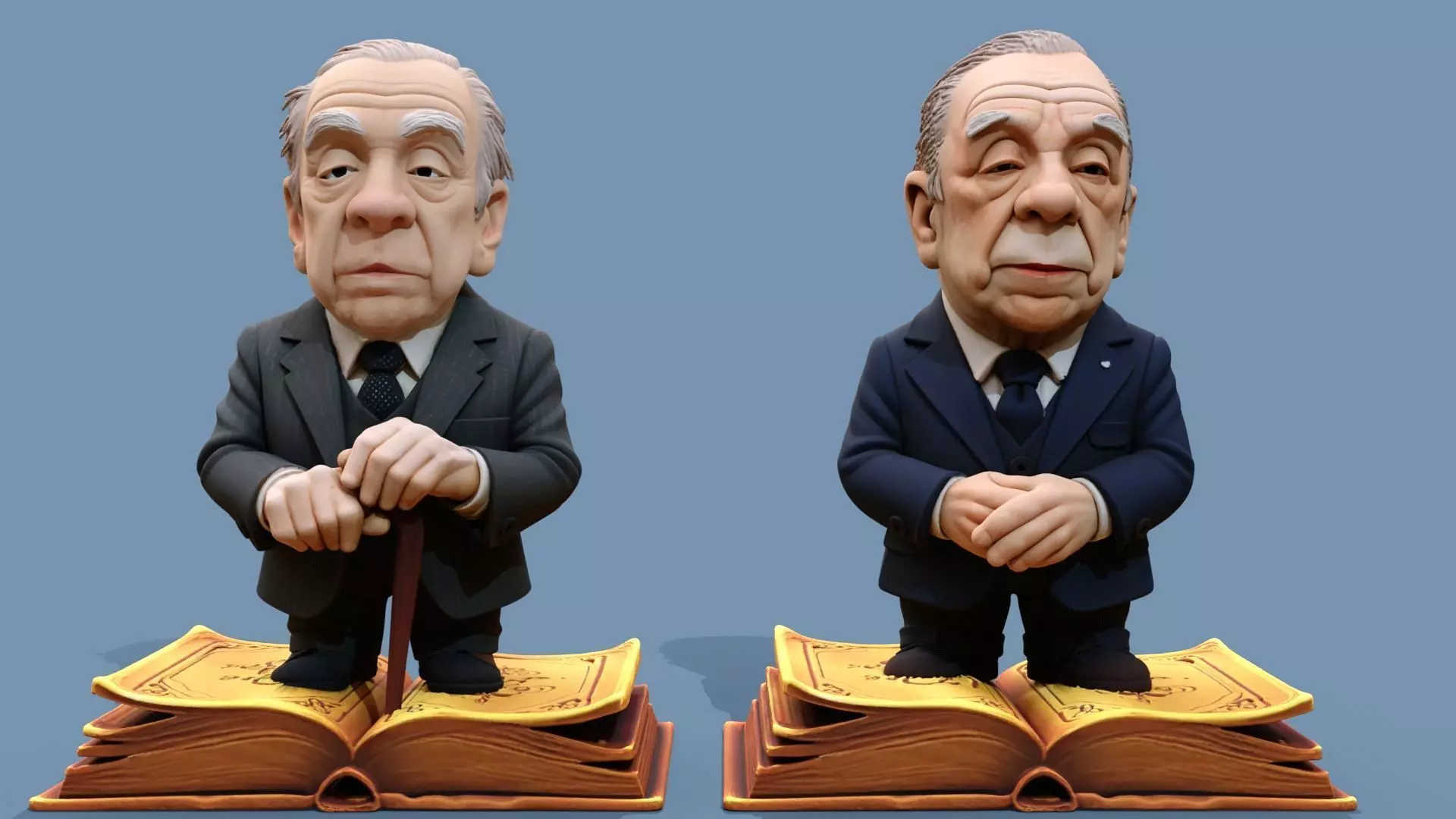 Jorge Luis Borges Chibi printable 3D print model