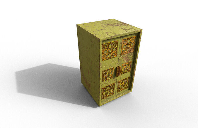 Old Modern Furniture 3D Model Terror Low-poly 3D model