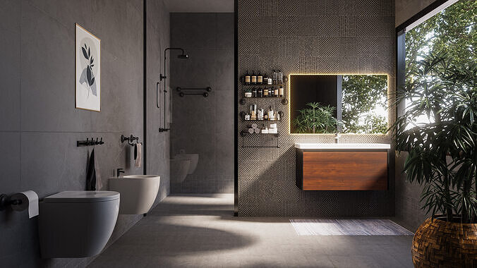 Villa Large  Bathroom 3D model