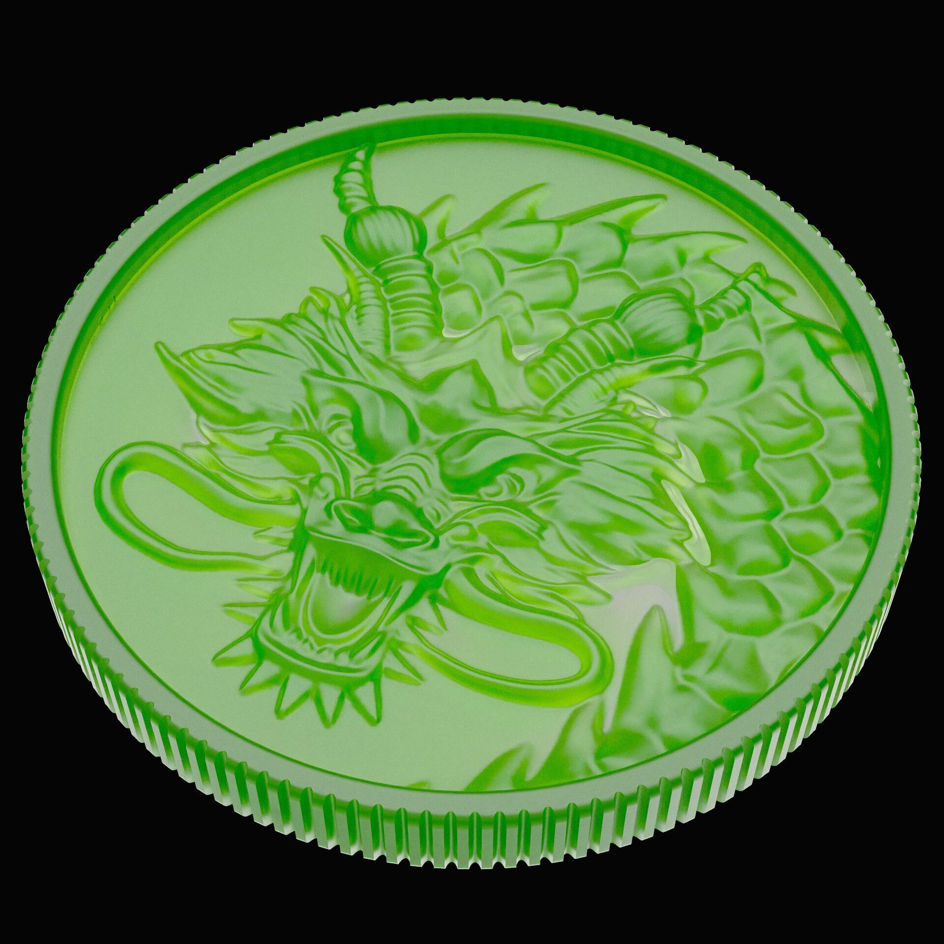 Chinese Dragon Coin 3D print model_3