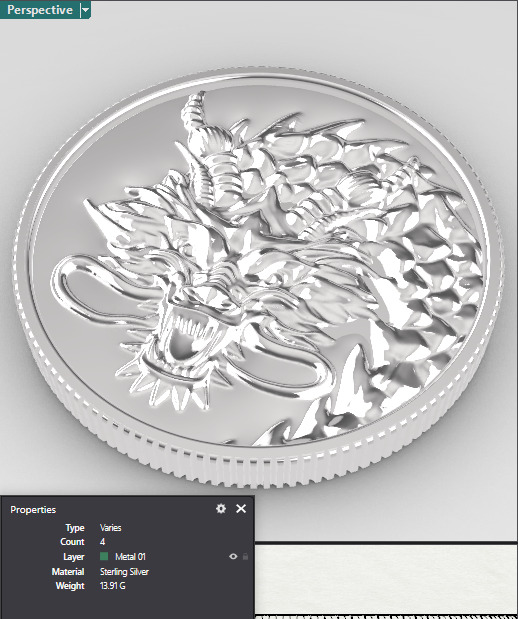 Chinese Dragon Coin 3D print model_8