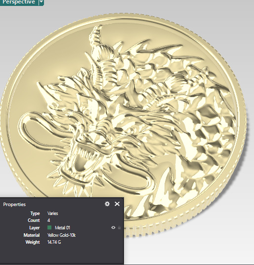 Chinese Dragon Coin 3D print model_6