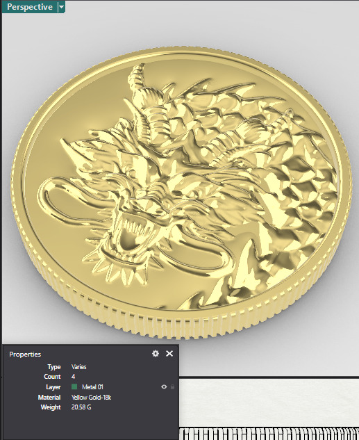 Chinese Dragon Coin 3D print model_7