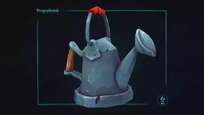 Stylized Watering Can Prop - Game-Ready Hand-Painted Asset -