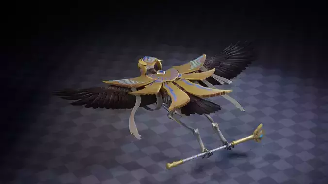 EGYPTIAN BIRD 3D MODEL Low-poly 3D model