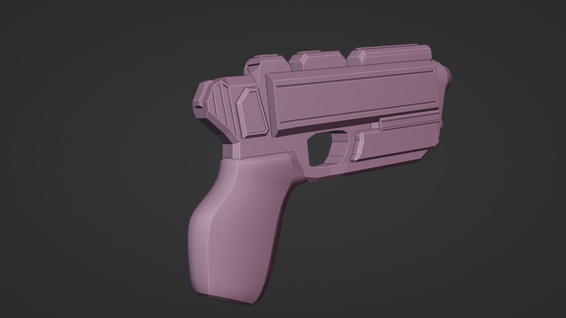 Stylized Sci-Fi Pistol Low-poly 3D model_17