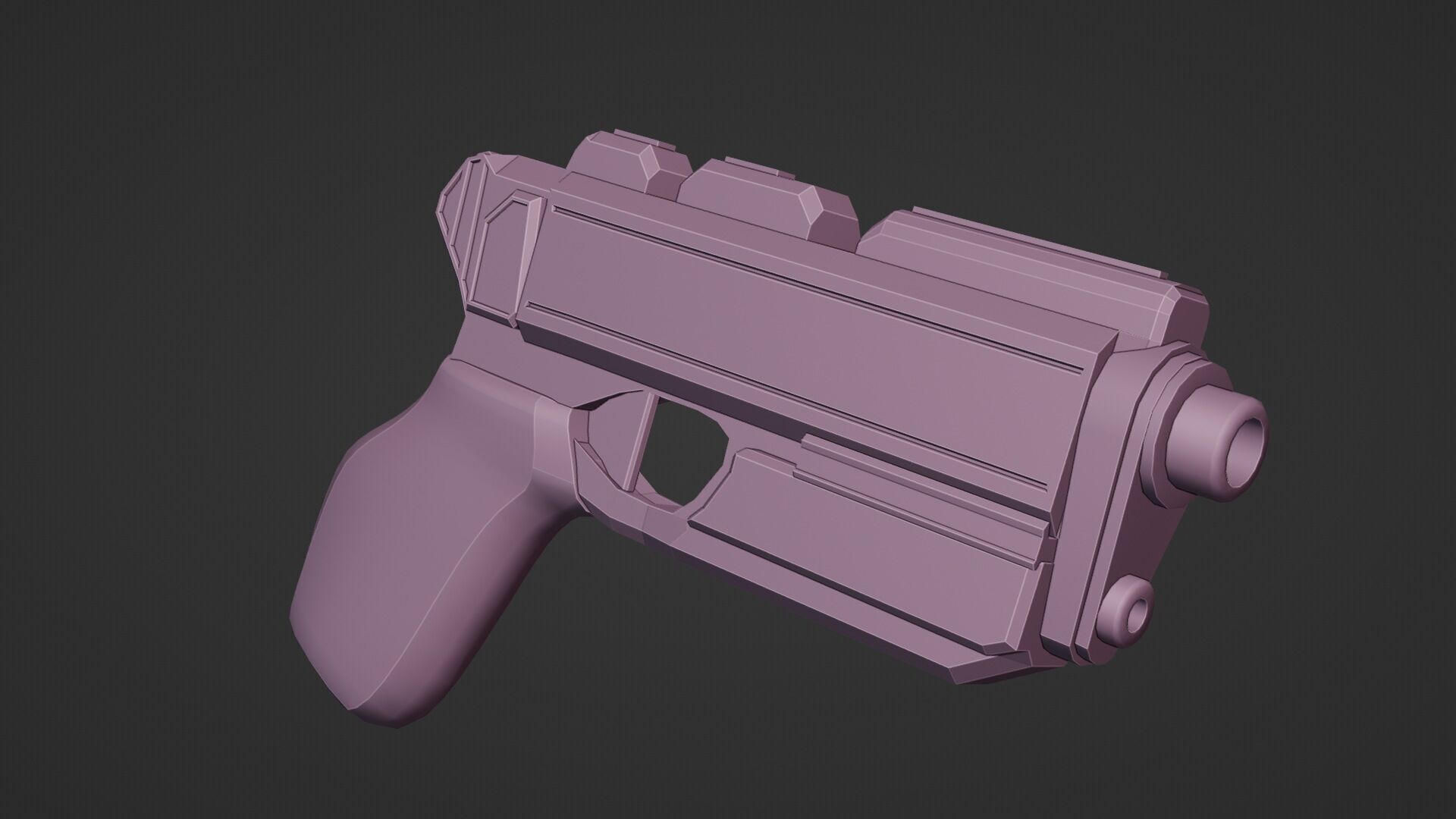 Stylized Sci-Fi Pistol Low-poly 3D model_13