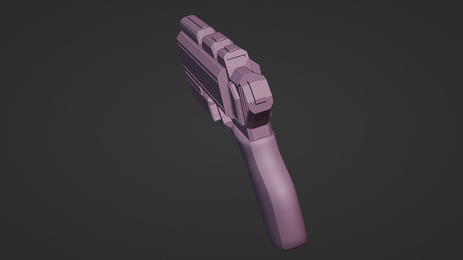 Stylized Sci-Fi Pistol Low-poly 3D model_16