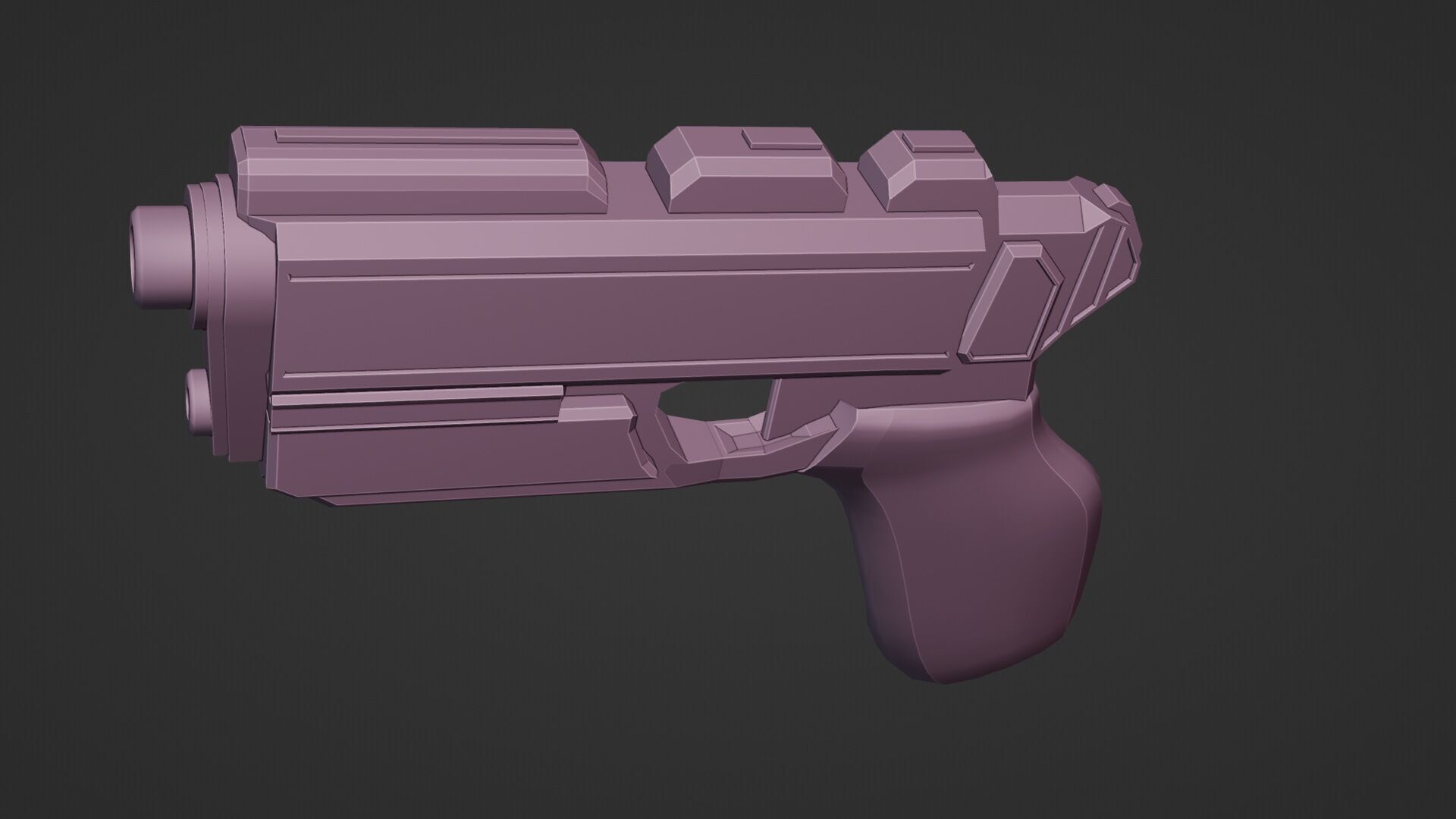 Stylized Sci-Fi Pistol Low-poly 3D model_15