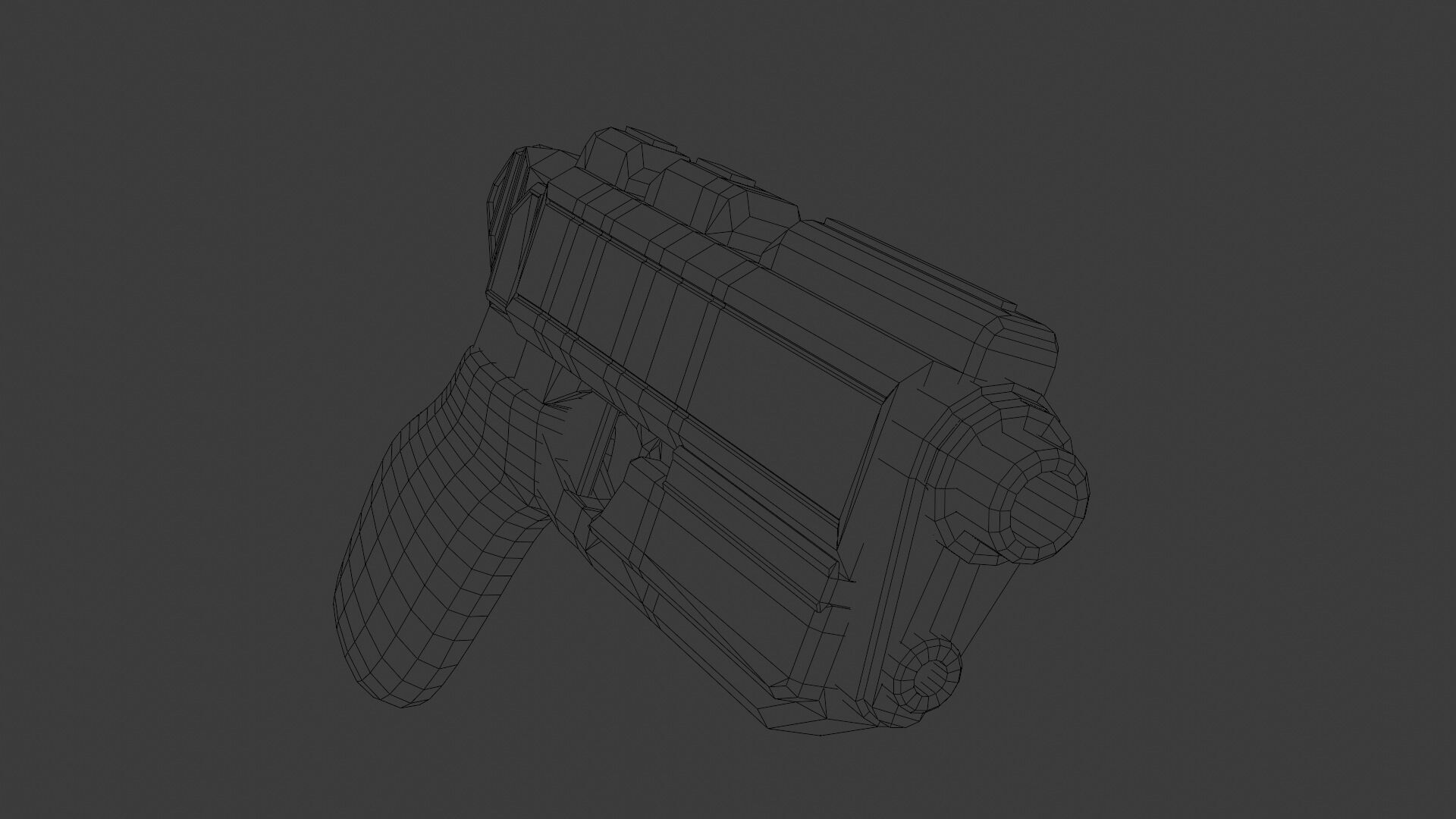 Stylized Sci-Fi Pistol Low-poly 3D model_20