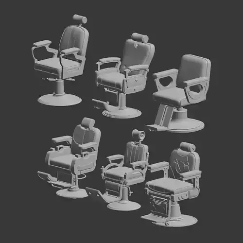 Barber chair 3D print model