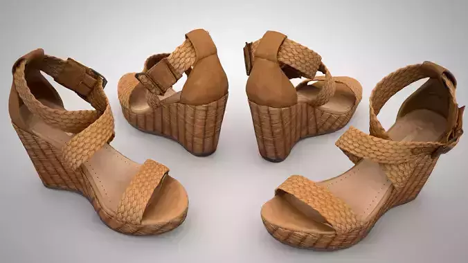 Shoe realistic piece of cloth