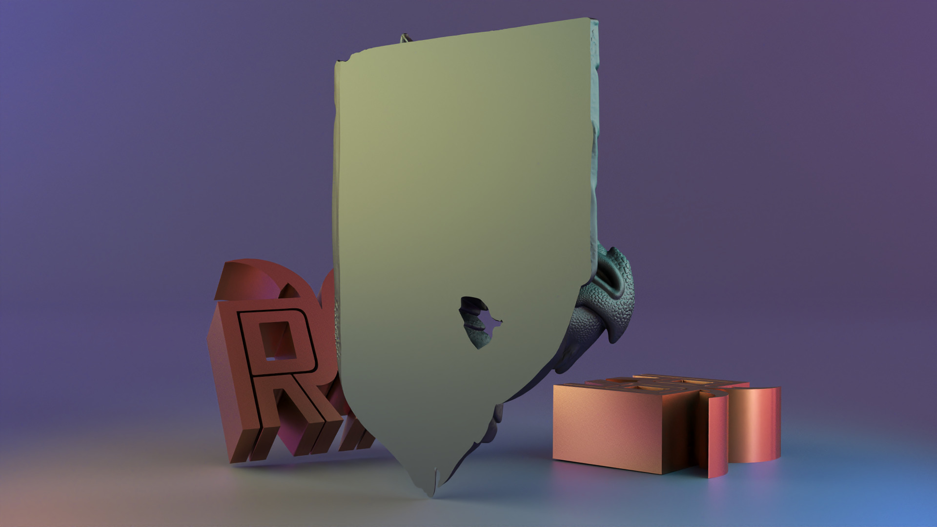 Ancient Dragon Wall Relief  Stone Sculpture Style 3D print model_6