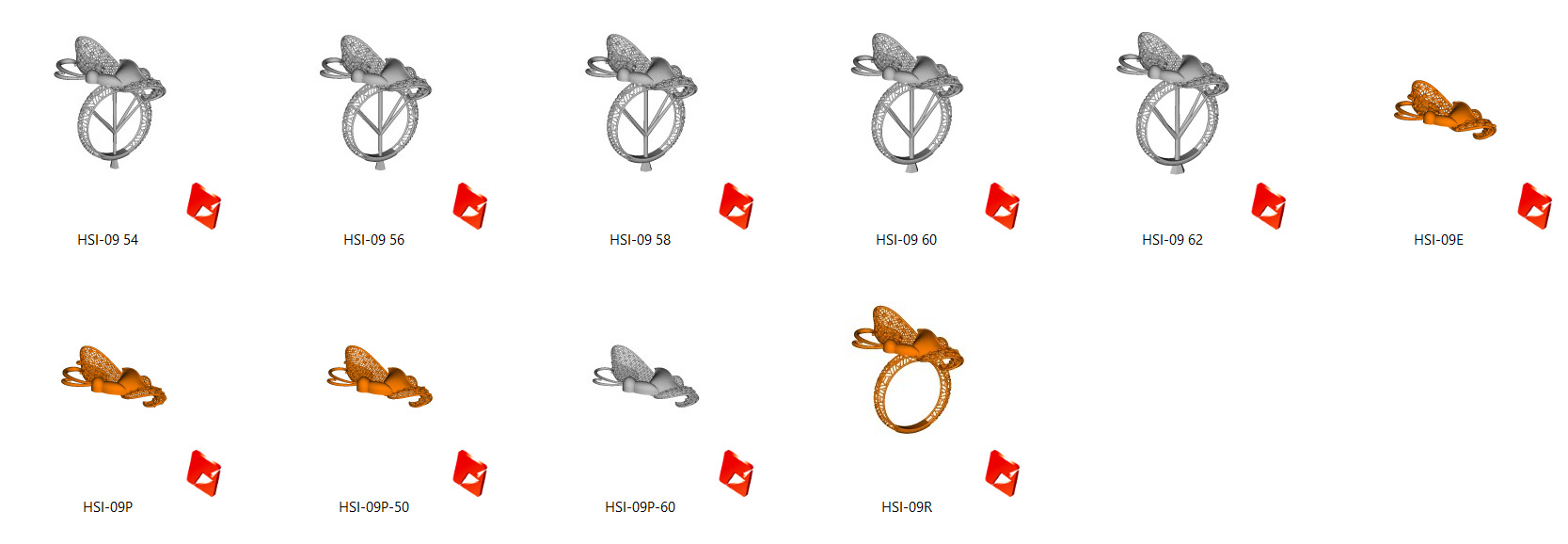 Golden Wings-Half Set-H2-Part1-110 Pieces 3D print model_70