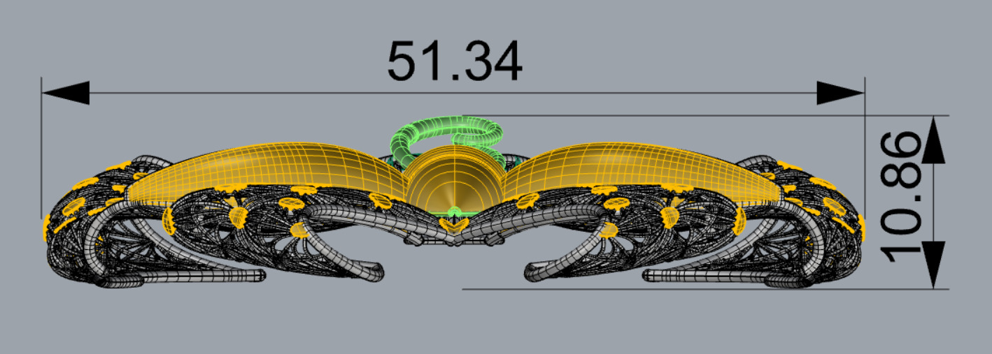 Golden Wings-Half Set-H2-Part1-110 Pieces 3D print model_36